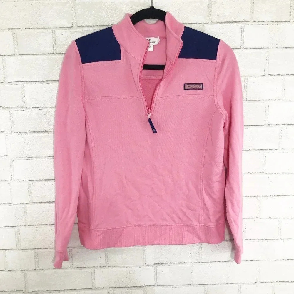 Vineyard Vines Pink & Navy Pullover Sweatshirt Women's Size Small